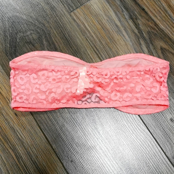 *FREE With Purchase!* Coral Leopard Lace Bandeau Bra / Top - Picture 2 of 3